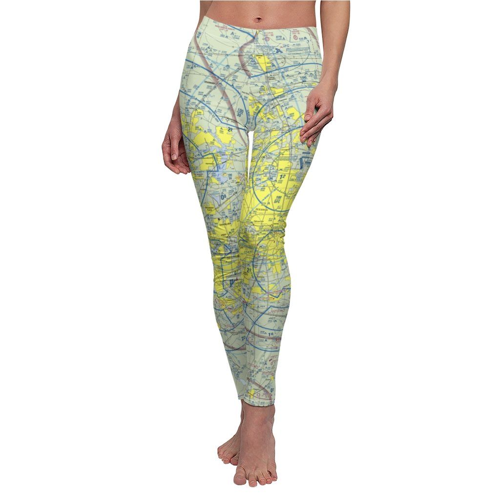 Houston IAH HOU Chart | Women's Casual Leggings All Over Prints for women in aviation