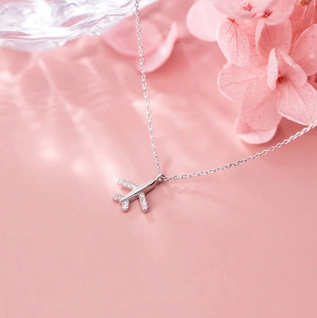 Jet Airplane Pendant Necklace