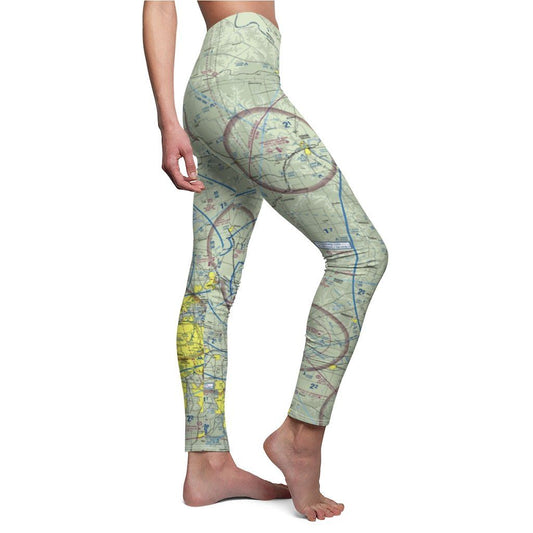 Kansas City KCI Chart | Women's Casual Leggings All Over Prints White M for women in aviation