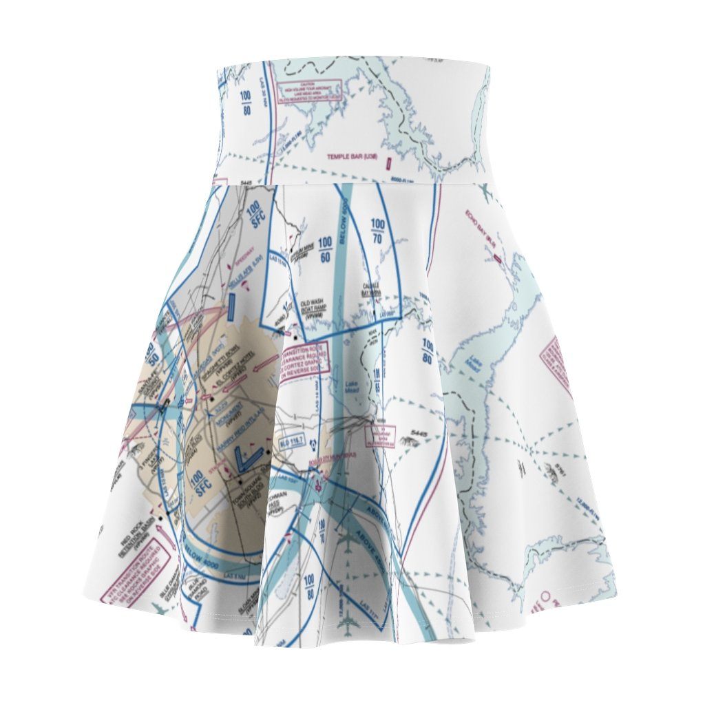 Las Vegas Flyway Chart | Women's Skirt All Over Prints 2XL for women in aviation