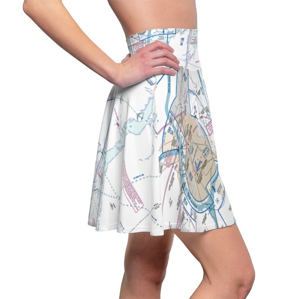 Las Vegas Flyway Chart | Women's Skirt All Over Prints for women in aviation