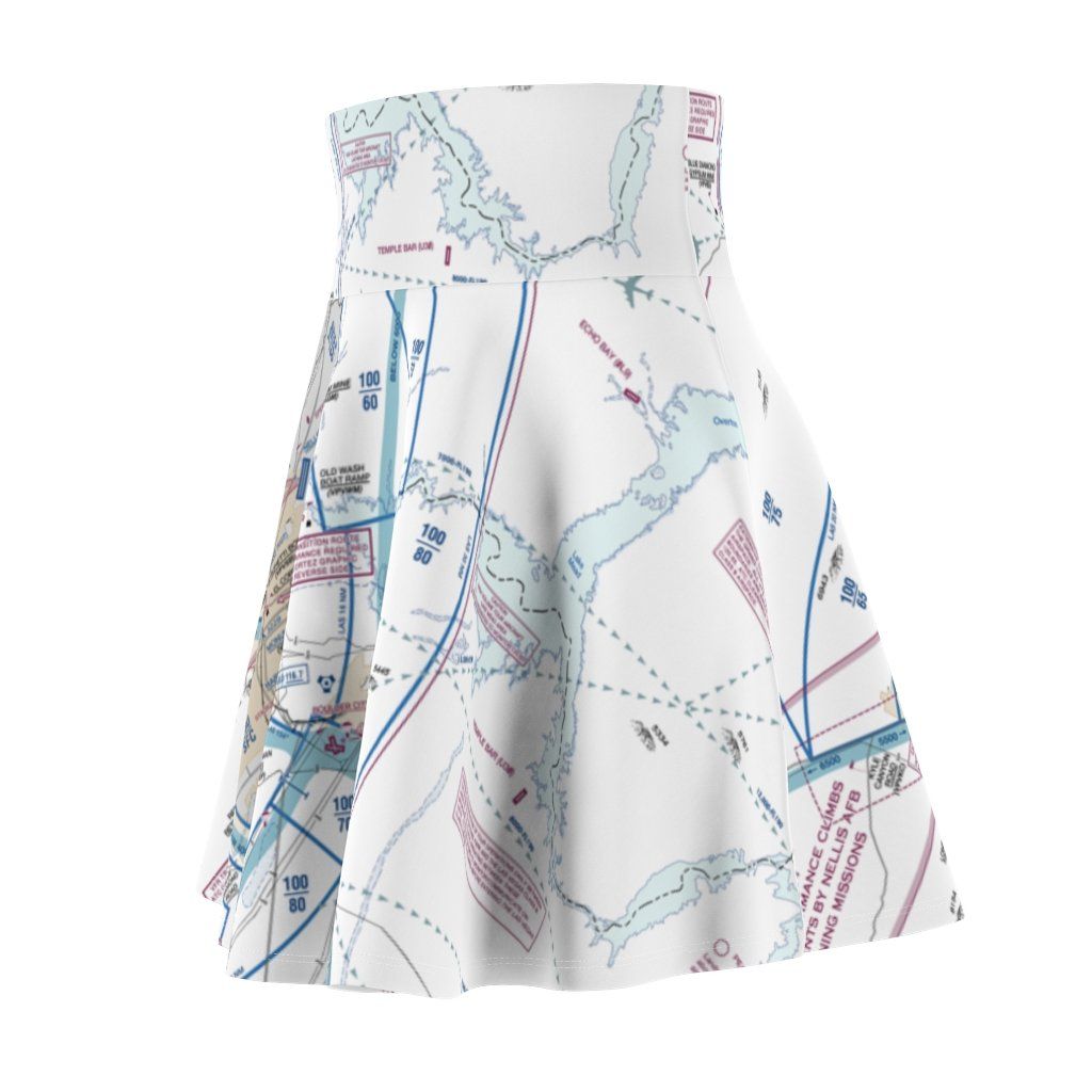 Las Vegas Flyway Chart | Women's Skirt All Over Prints for women in aviation