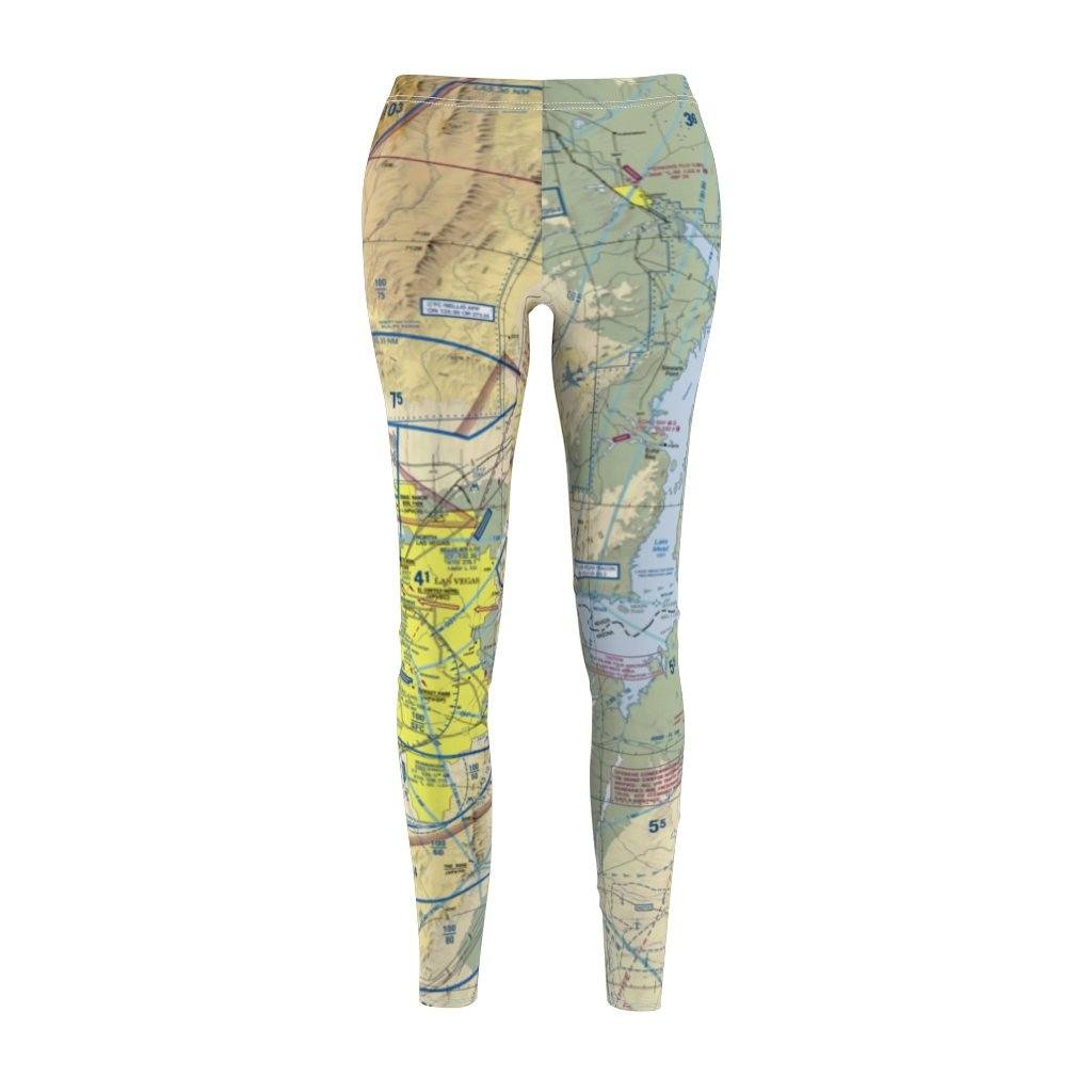 Las Vegas LAS Chart | Women's Casual Leggings All Over Prints for women in aviation