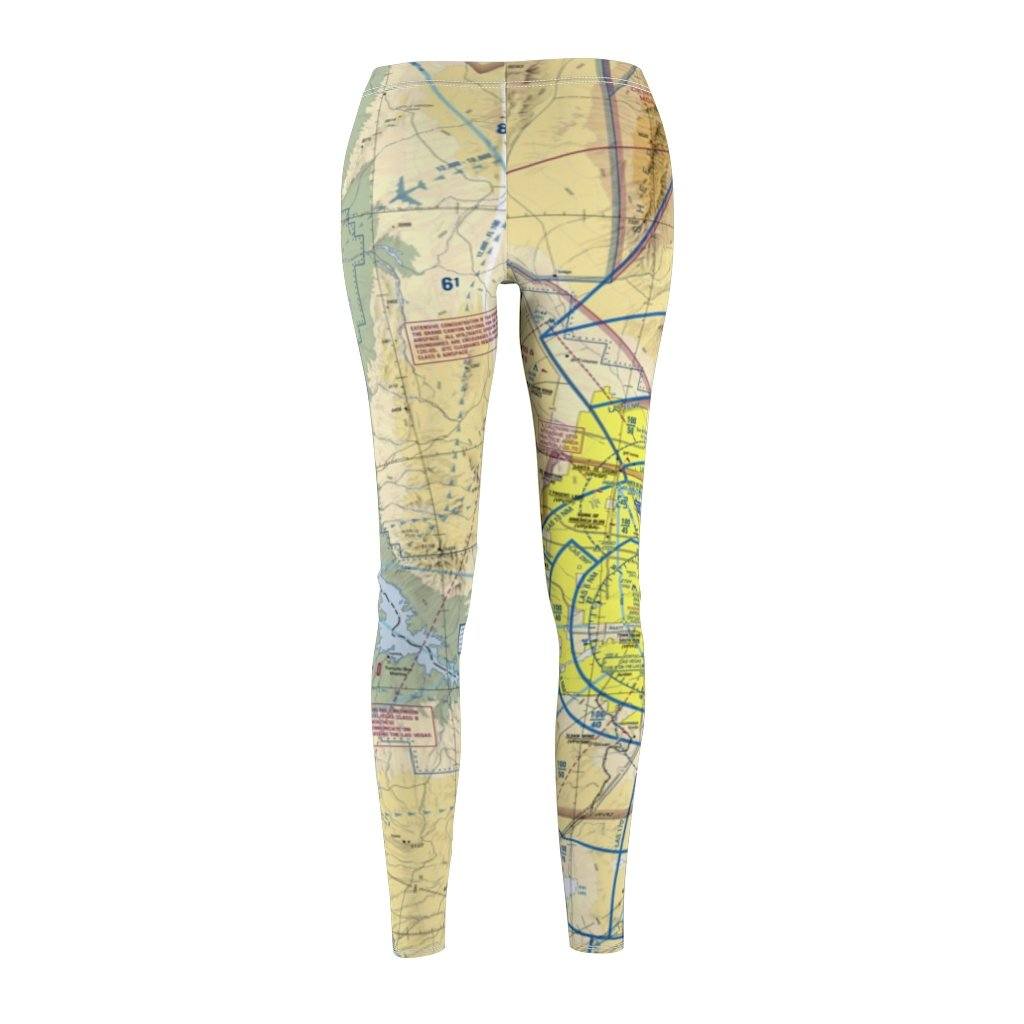 Las Vegas LAS Chart | Women's Casual Leggings All Over Prints for women in aviation