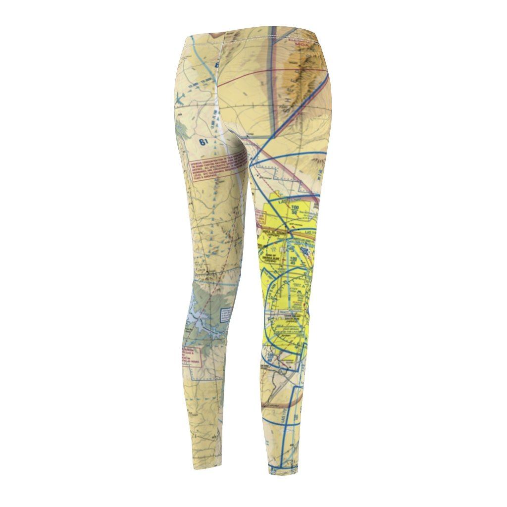 Las Vegas LAS Chart | Women's Casual Leggings All Over Prints for women in aviation