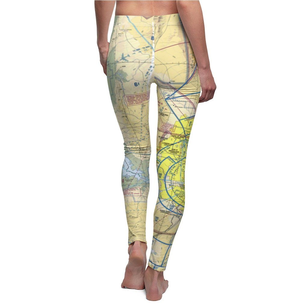 Las Vegas LAS Chart | Women's Casual Leggings All Over Prints for women in aviation