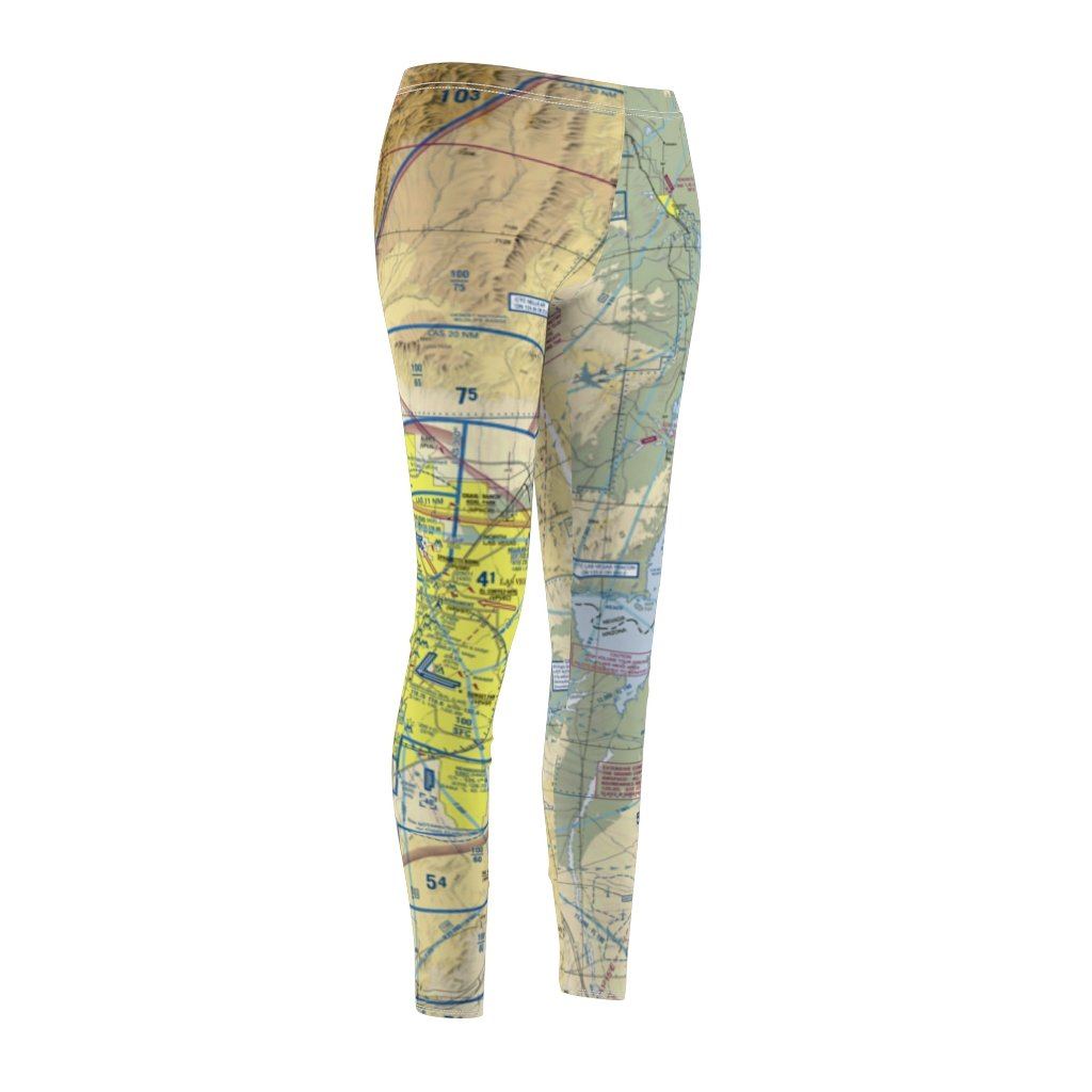 Las Vegas LAS Chart | Women's Casual Leggings All Over Prints for women in aviation