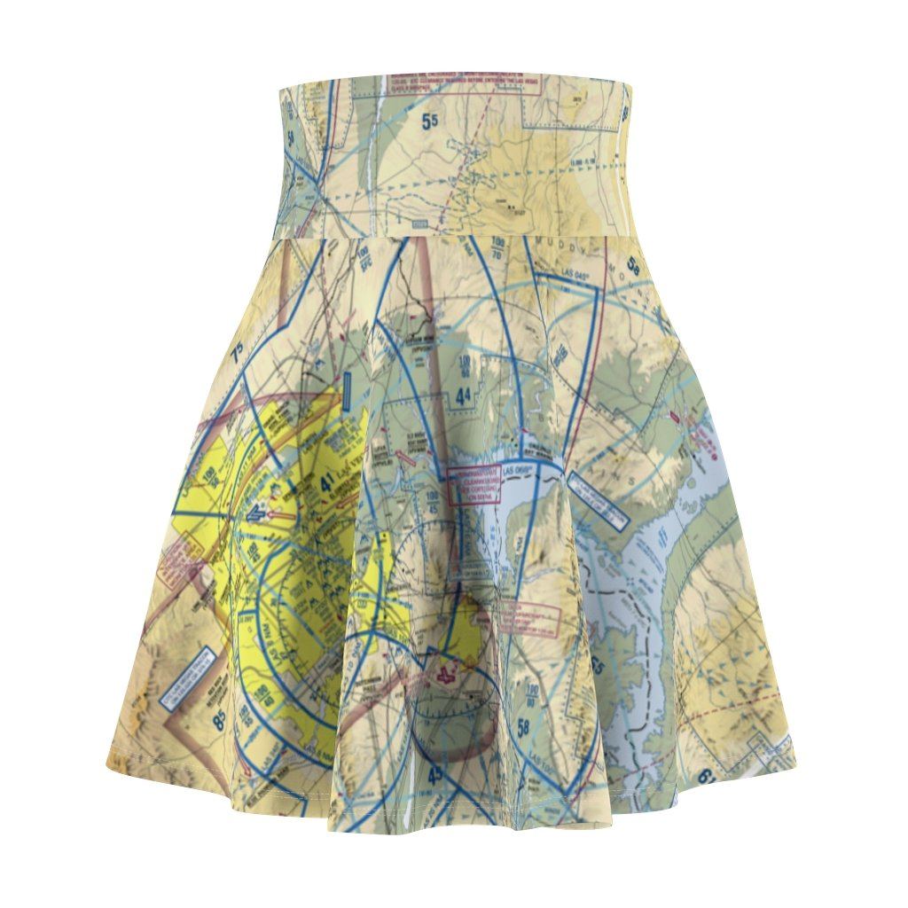 Las Vegas Terminal Chart | Women's Skirt All Over Prints 2XL for women in aviation