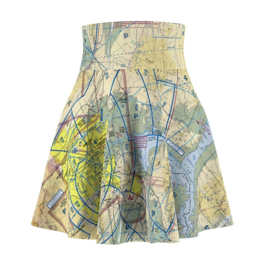 Las Vegas Terminal Chart | Women's Skirt All Over Prints 2XL for women in aviation