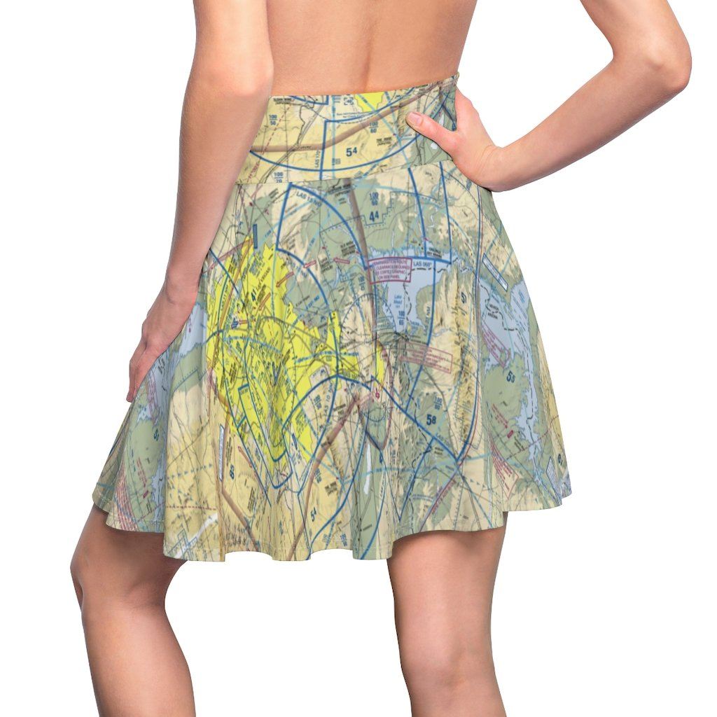 Las Vegas Terminal Chart | Women's Skirt All Over Prints for women in aviation