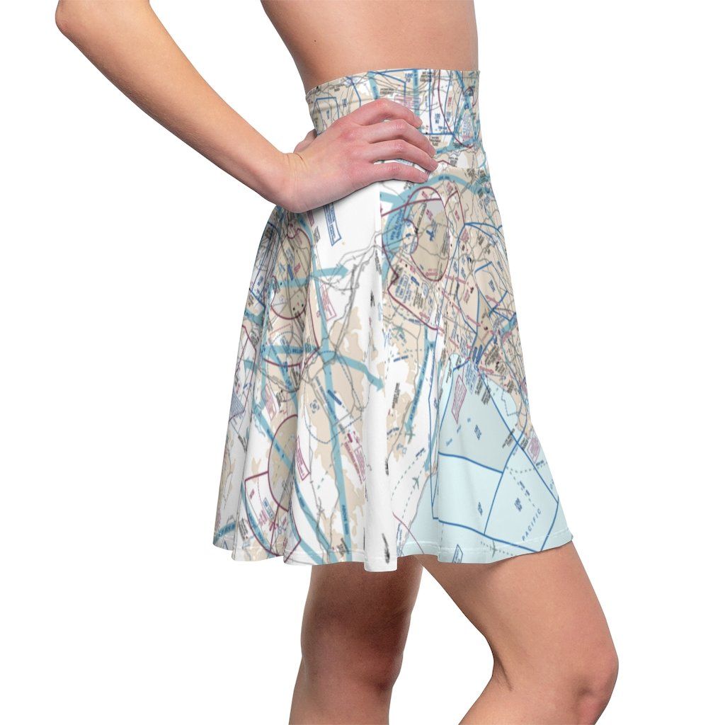 Los Angeles Flyway Chart | Women's Skirt All Over Prints for women in aviation