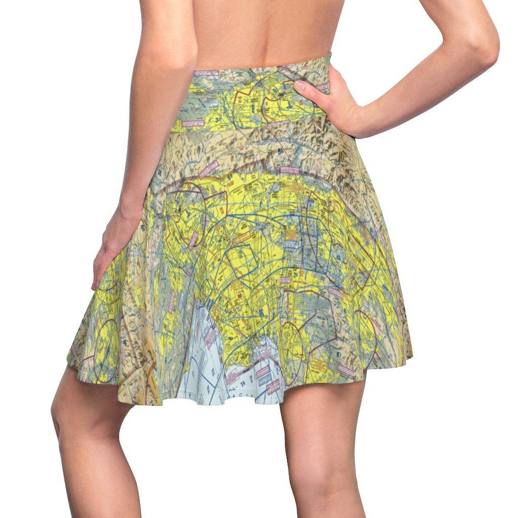 Los Angeles Terminal Chart | Women's Skirt All Over Prints for women in aviation