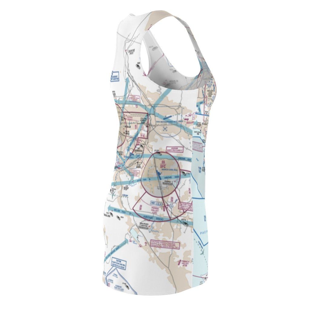 Los Angeles Women's Flyway Chart Racerback Dress All Over Prints for women in aviation