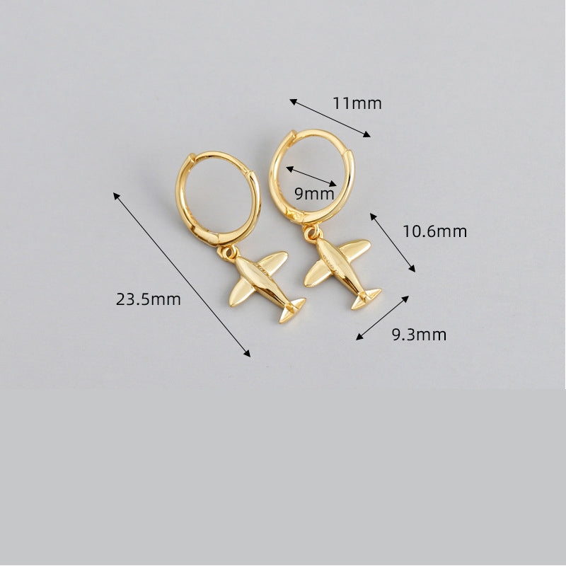 Plane Hoop Earrings