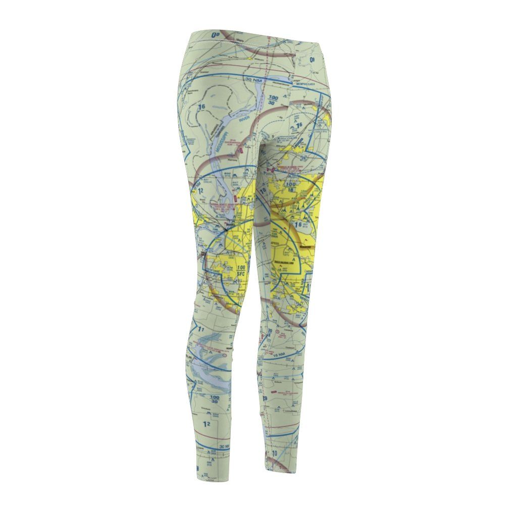 Memphis MEM Chart | Women's Casual Leggings All Over Prints for women in aviation