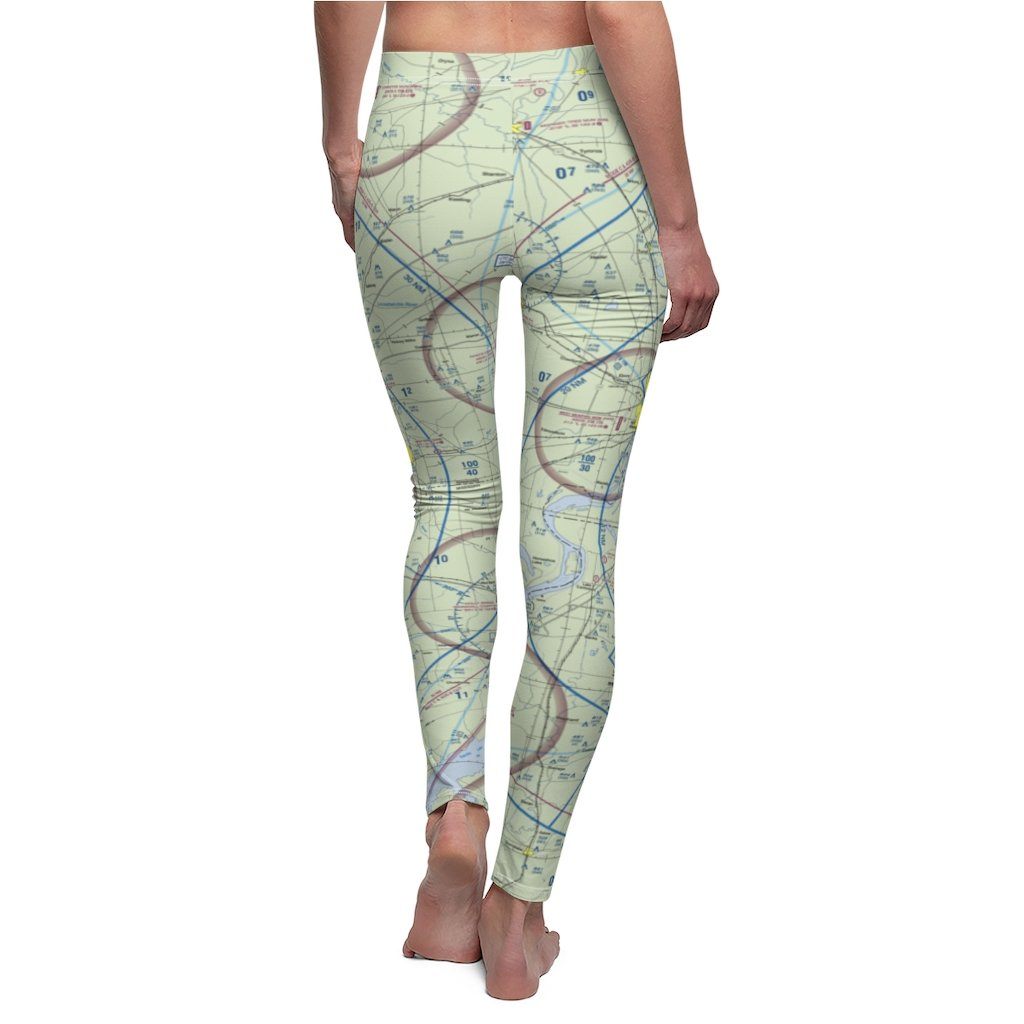 Memphis MEM Chart | Women's Casual Leggings All Over Prints for women in aviation