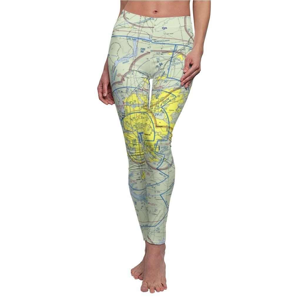 Memphis MEM Chart | Women's Casual Leggings All Over Prints for women in aviation