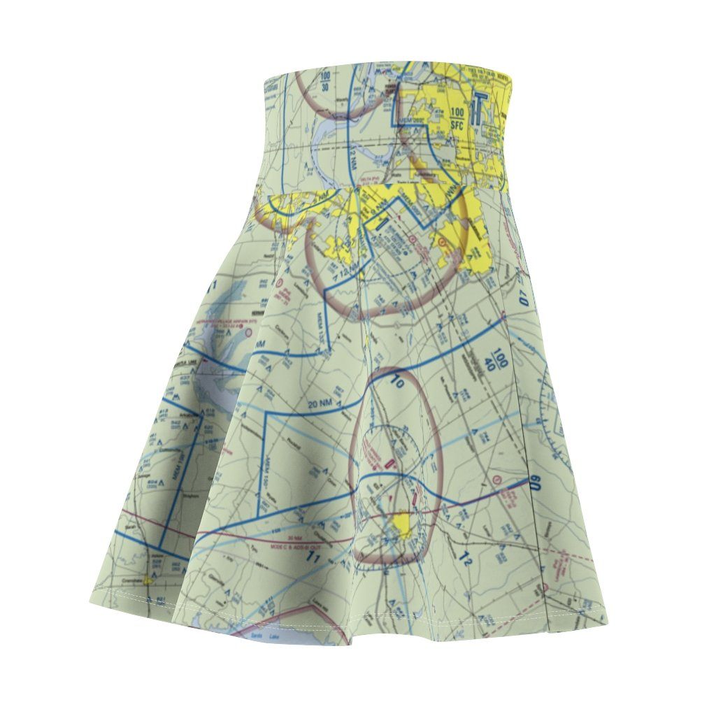 Memphis Terminal Chart | Women's Skirt All Over Prints for women in aviation