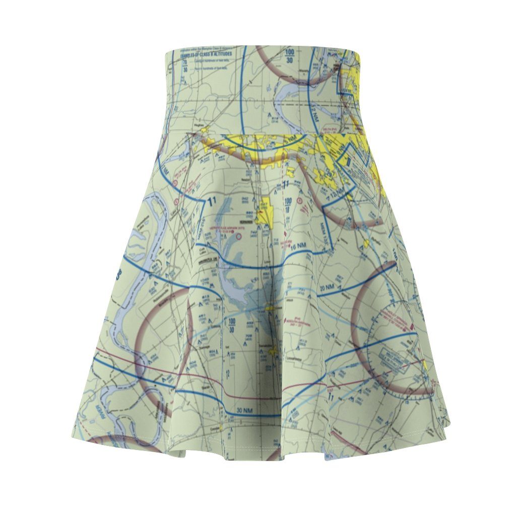 Memphis Terminal Chart | Women's Skirt All Over Prints for women in aviation