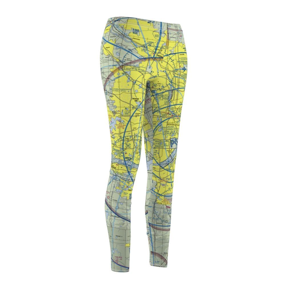 Minneapolis St Paul MSP Chart | Women's Casual Leggings All Over Prints for women in aviation