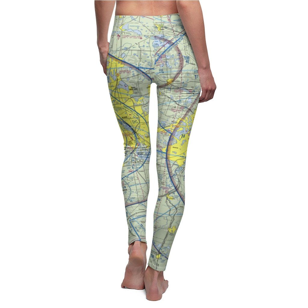 Minneapolis St Paul MSP Chart | Women's Casual Leggings All Over Prints for women in aviation