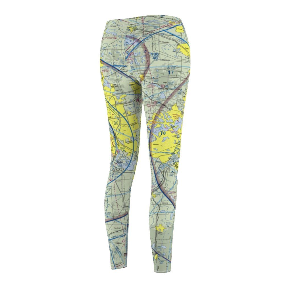 Minneapolis St Paul MSP Chart | Women's Casual Leggings All Over Prints for women in aviation