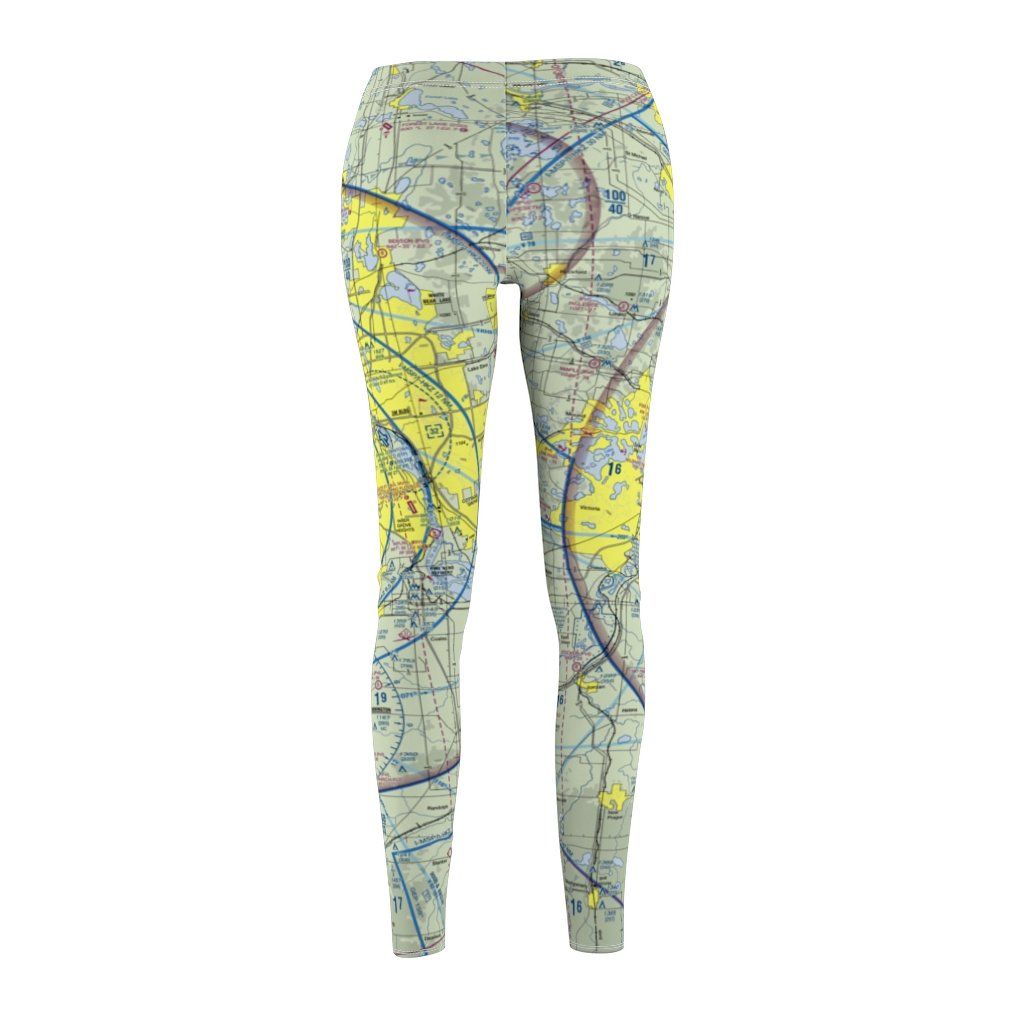 Minneapolis St Paul MSP Chart | Women's Casual Leggings All Over Prints for women in aviation