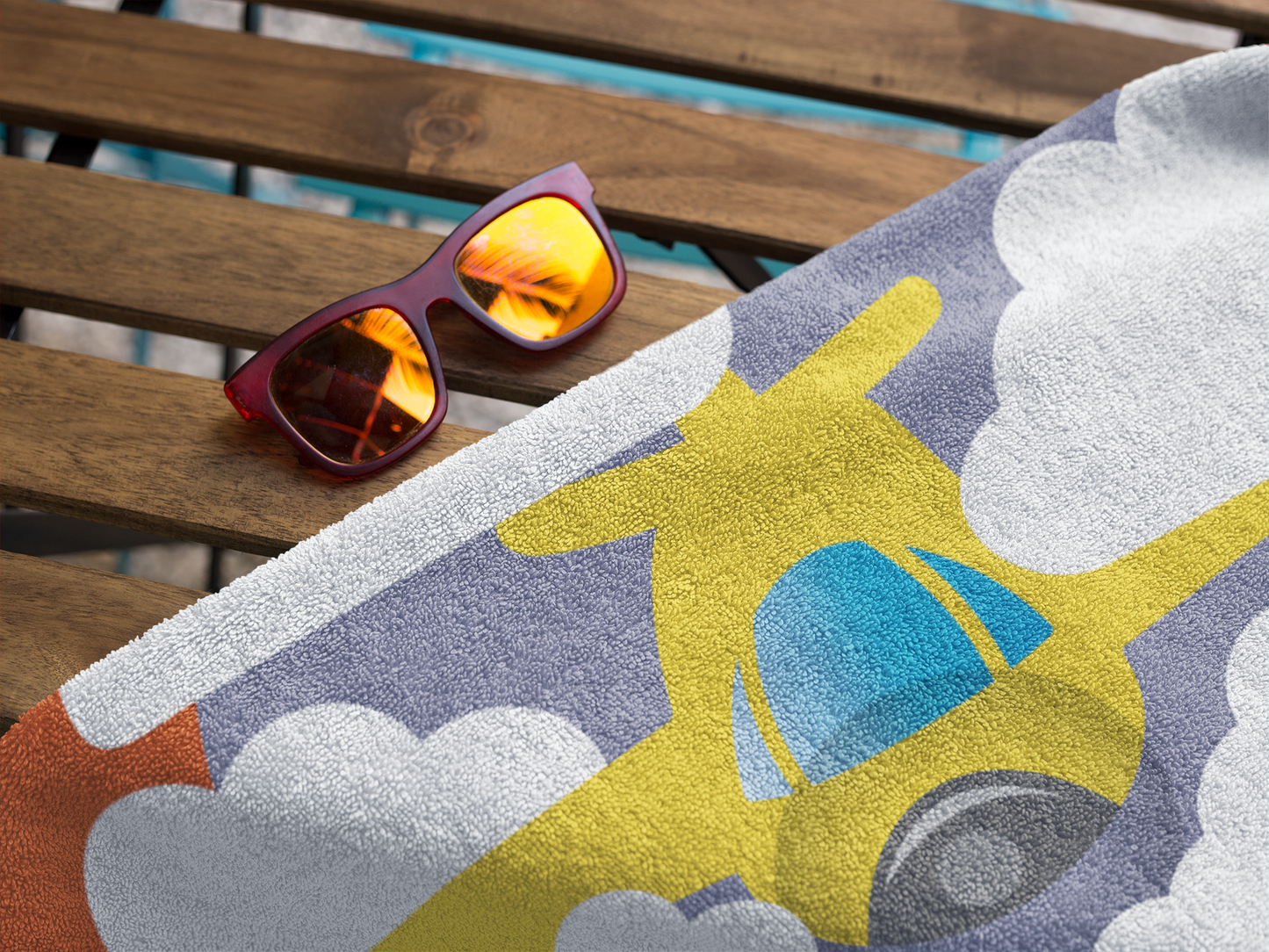 In the Clouds Beach Towel