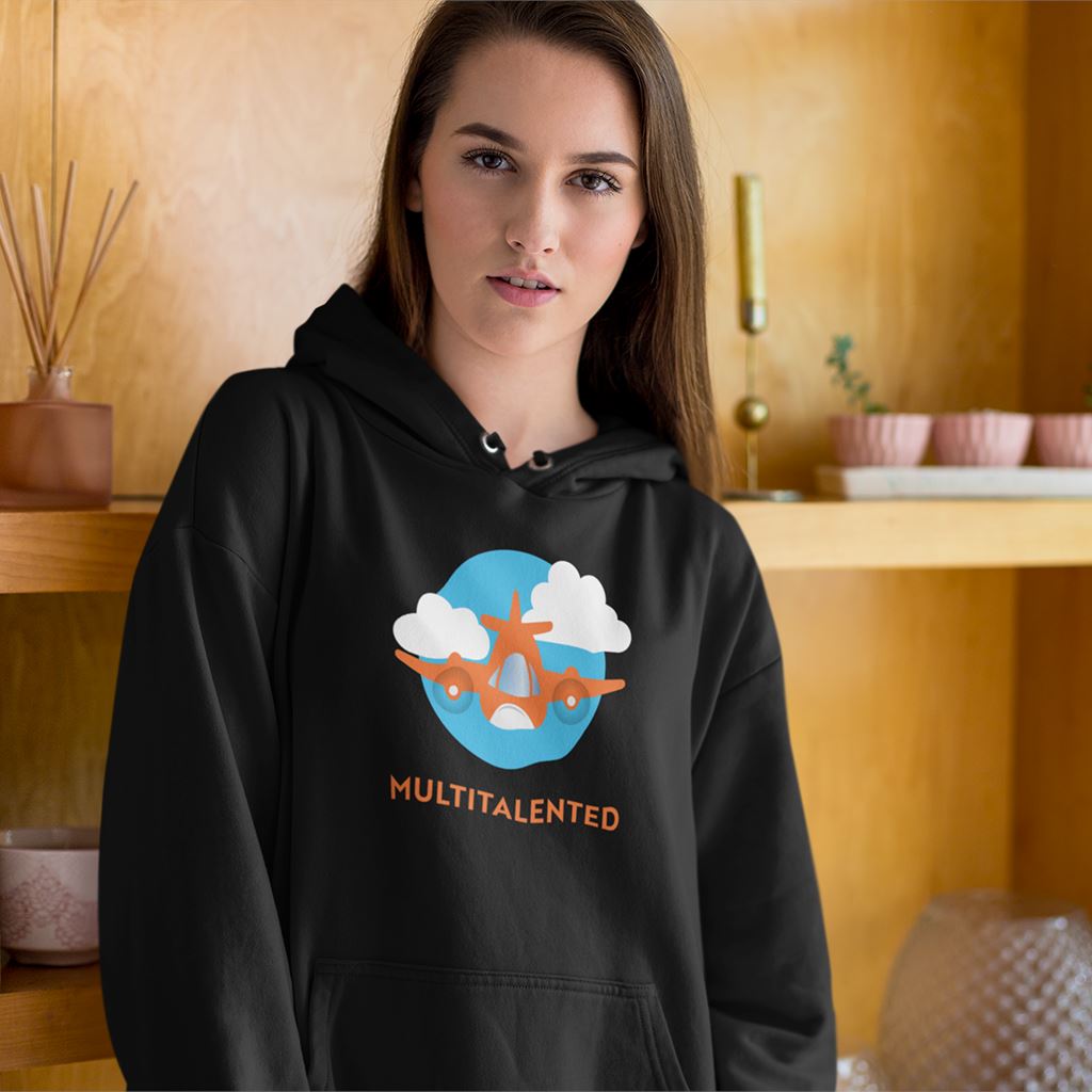 Multitalented - Airplane | Multi-engine | 50/50 Unisex Hooded Sweatshirt Hoodie for women in aviation