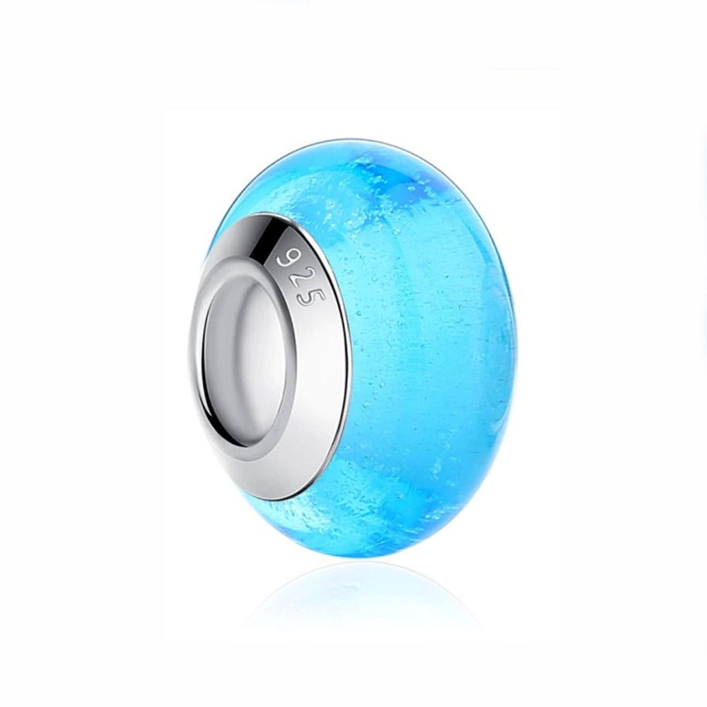 Murano Glass Spacer | Sterling Silver | Charm Charms & Pendants Light Blue for women in aviation