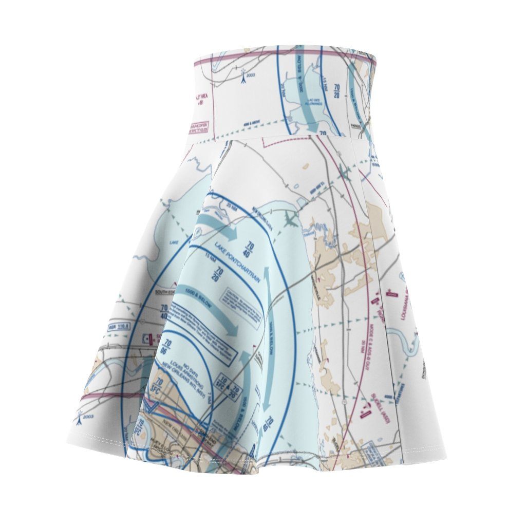 New Orleans Flyway Chart | Women's Skirt All Over Prints for women in aviation