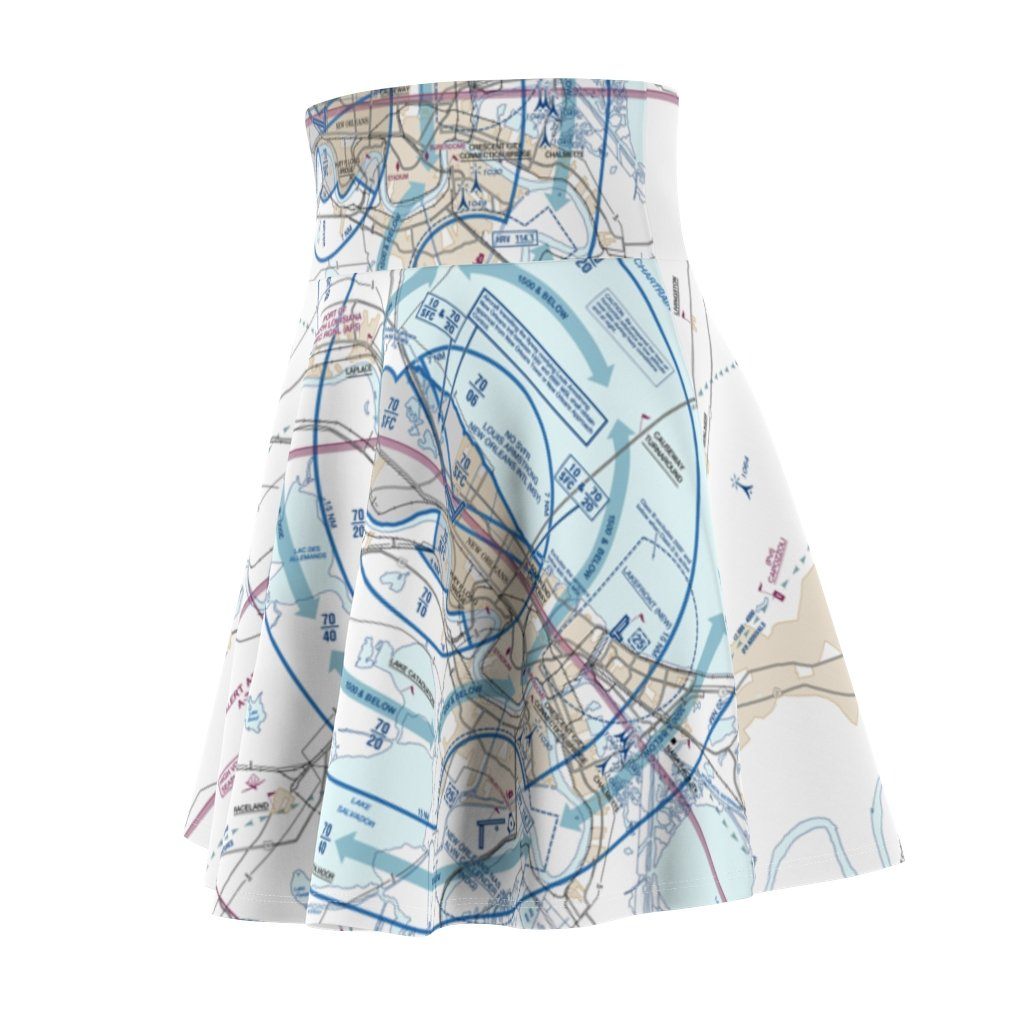 New Orleans Flyway Chart | Women's Skirt All Over Prints for women in aviation