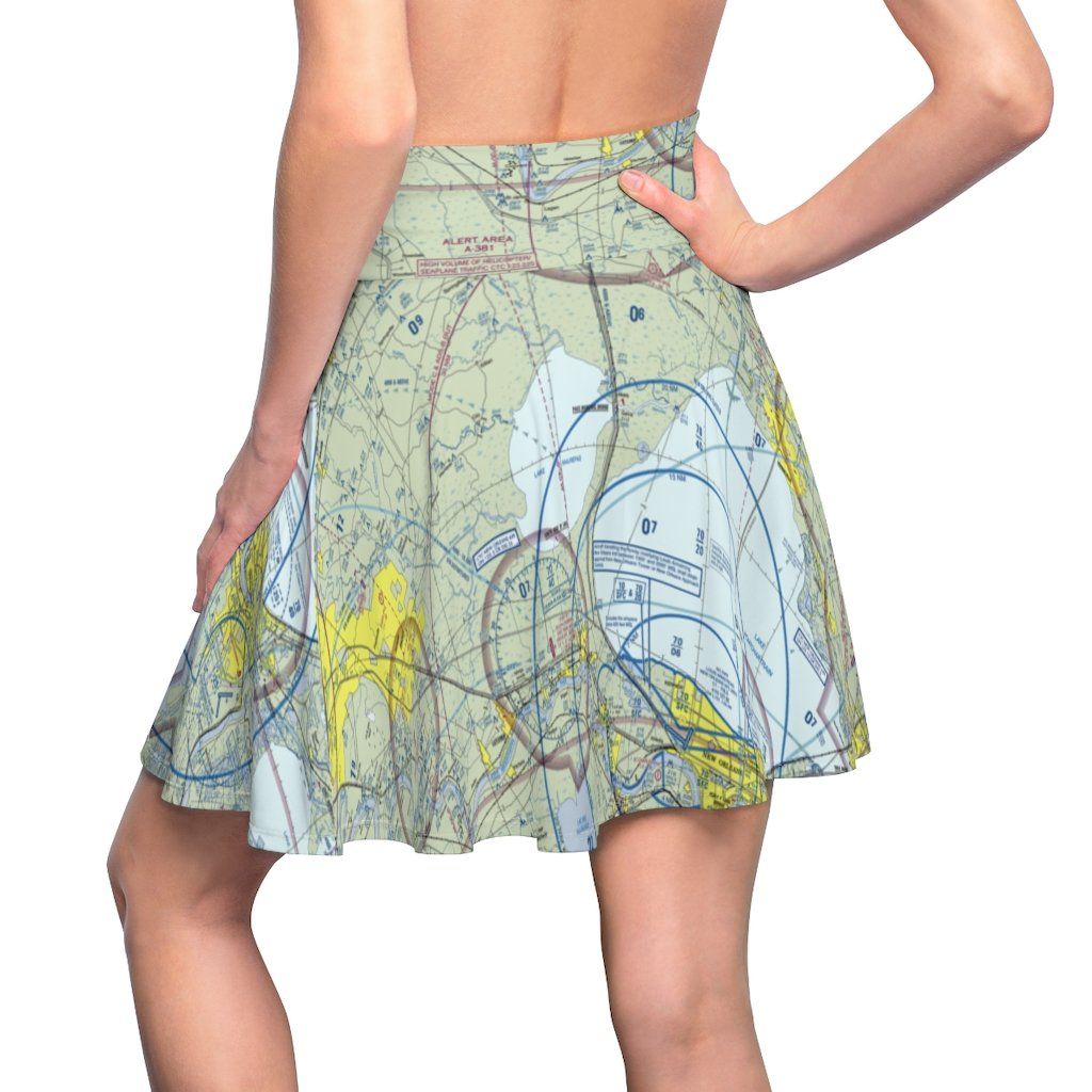 New Orleans Terminal Chart | Women's Skirt All Over Prints for women in aviation