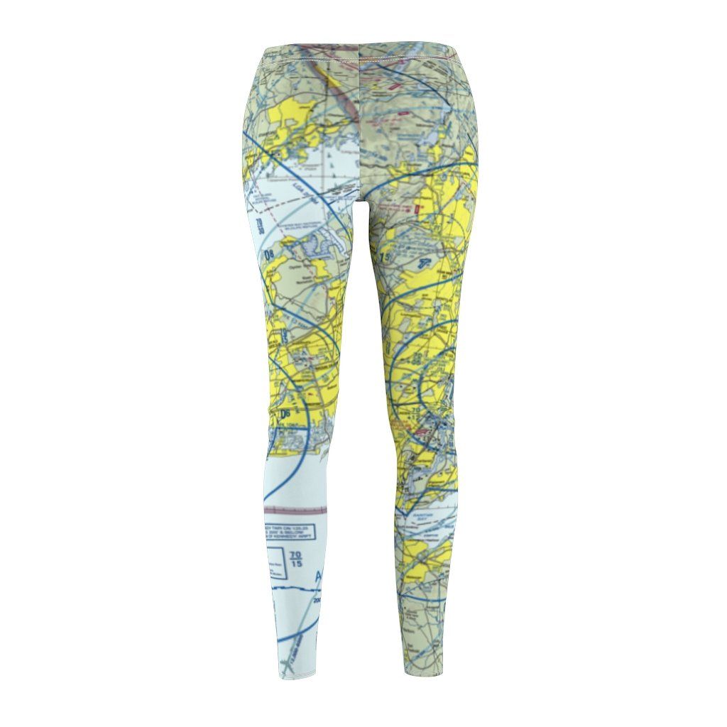 New York LGA JFK EWR Chart | Women's Casual Leggings All Over Prints for women in aviation