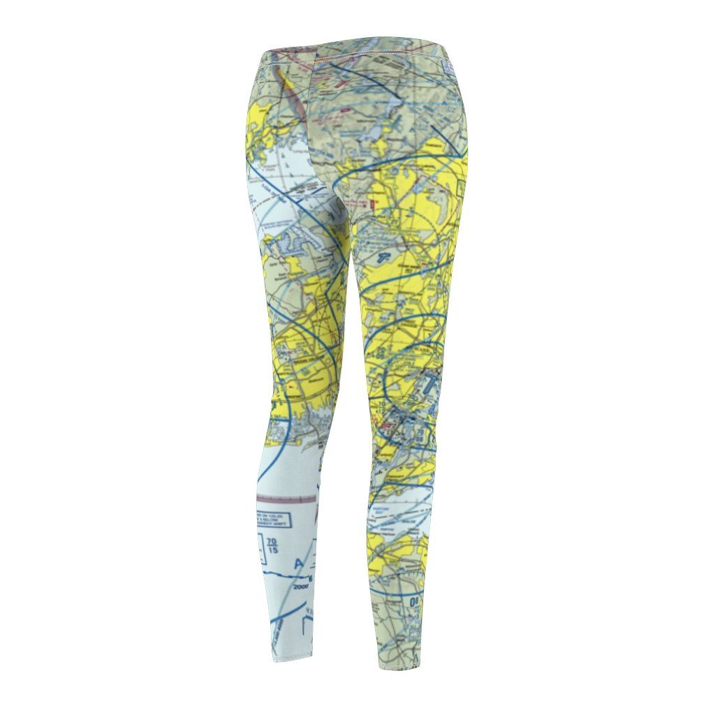 New York LGA JFK EWR Chart | Women's Casual Leggings All Over Prints for women in aviation