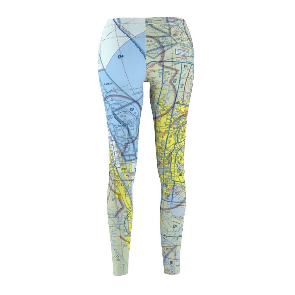 Orlando MCO Chart | Women's Casual Leggings All Over Prints for women in aviation