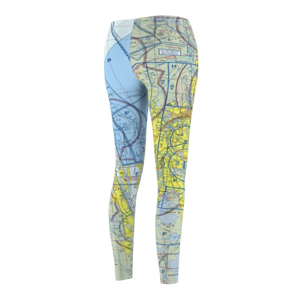 Orlando MCO Chart | Women's Casual Leggings All Over Prints for women in aviation
