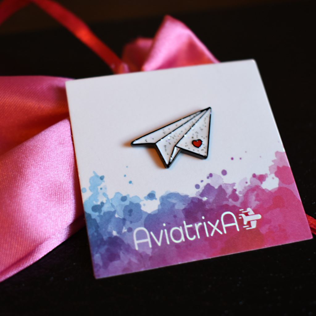 Paper Airplane Enamel Pin Pin for women in aviation