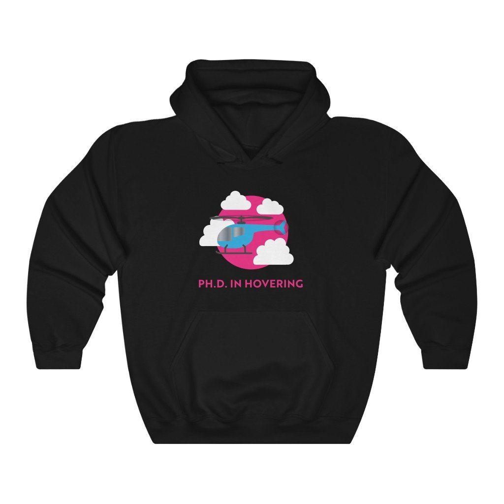 Ph.D. in Hovering - Helicopter | ATP | 50/50 Unisex Hooded Sweatshirt Hoodie Black S for women in aviation