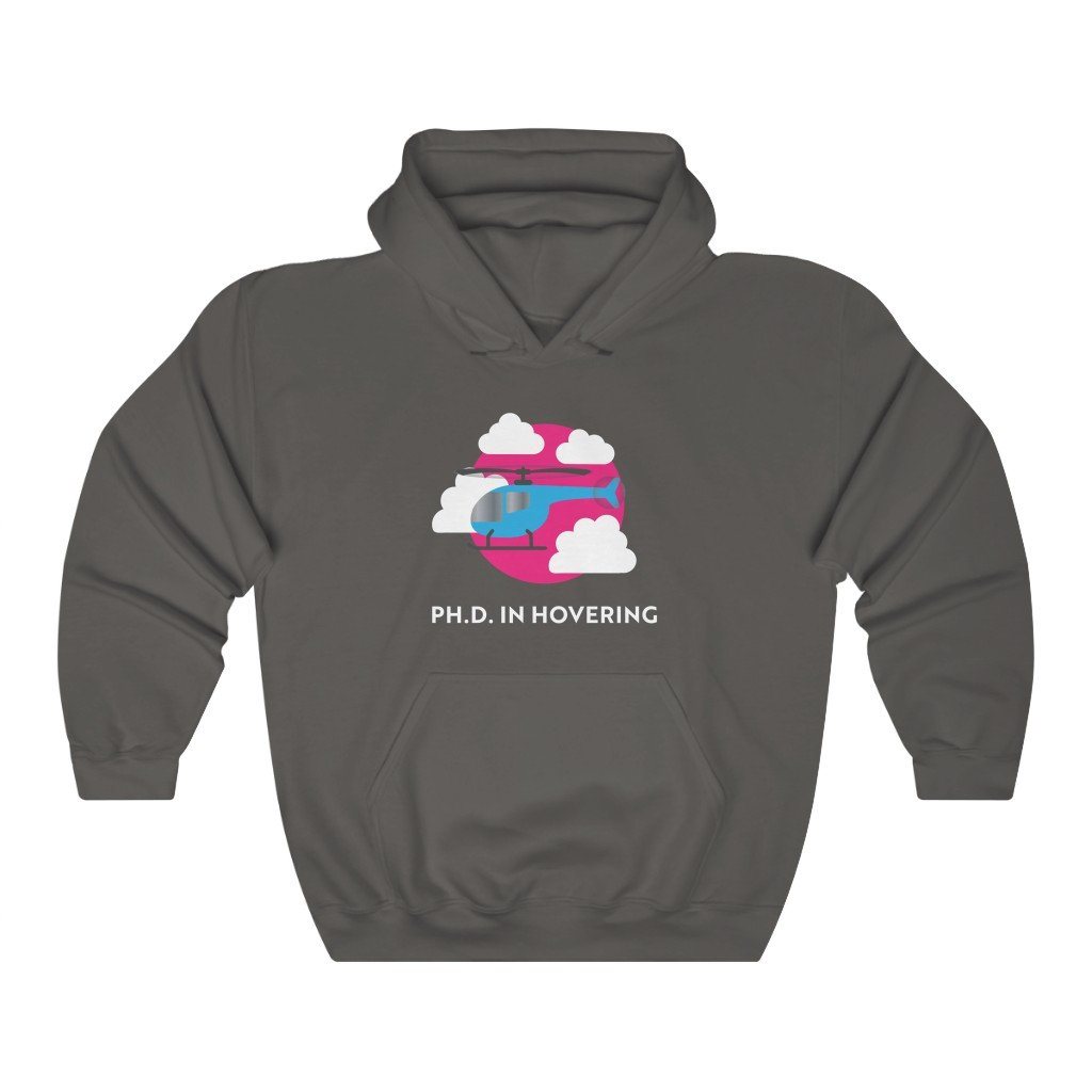 Ph.D. in Hovering - Helicopter | ATP | 50/50 Unisex Hooded Sweatshirt Hoodie Charcoal S for women in aviation