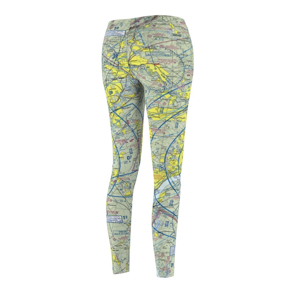 Philadelphia PHL Chart | Women's Casual Leggings All Over Prints for women in aviation