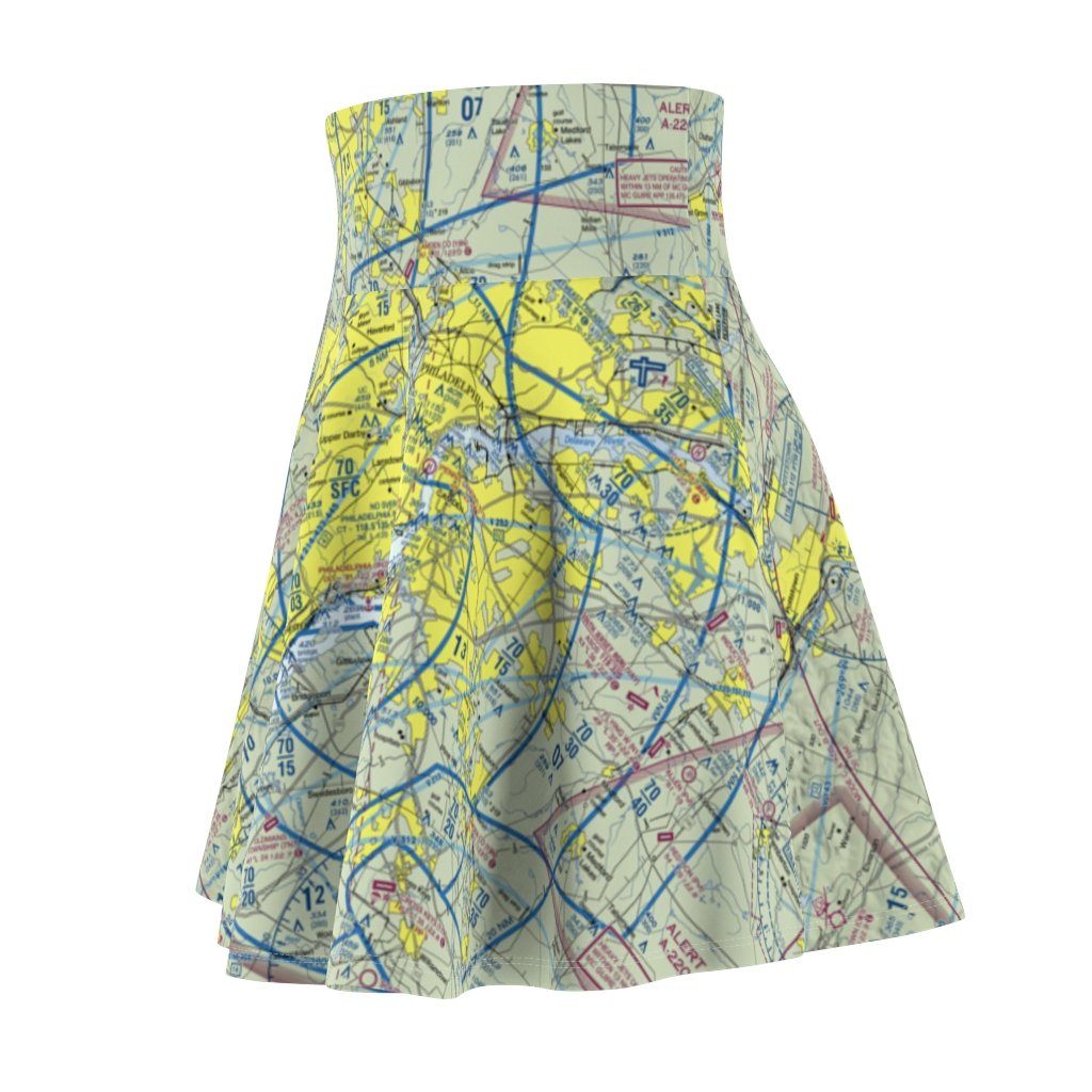 Philadelphia Terminal Chart | Women's Skirt All Over Prints for women in aviation