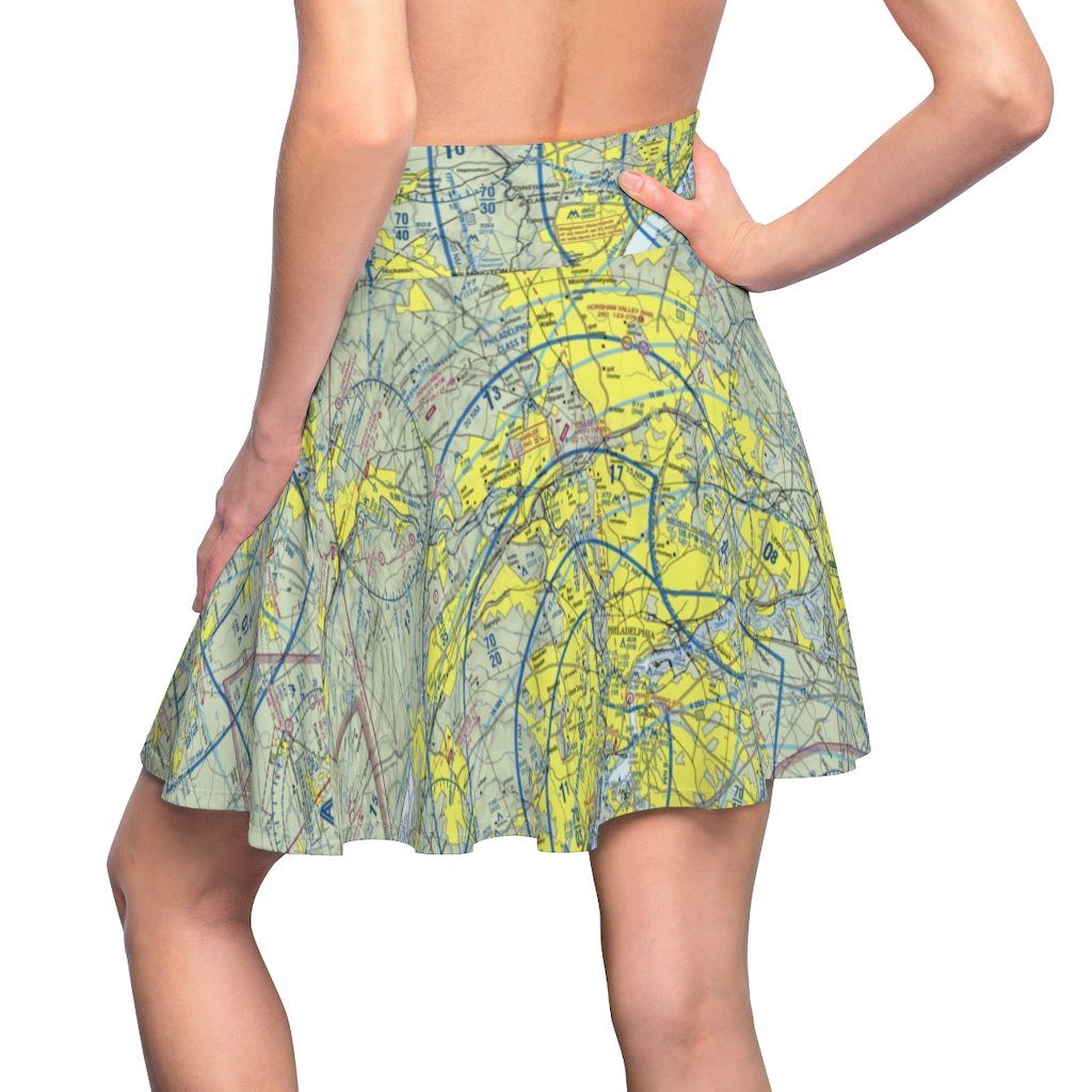 Philadelphia Terminal Chart | Women's Skirt All Over Prints for women in aviation