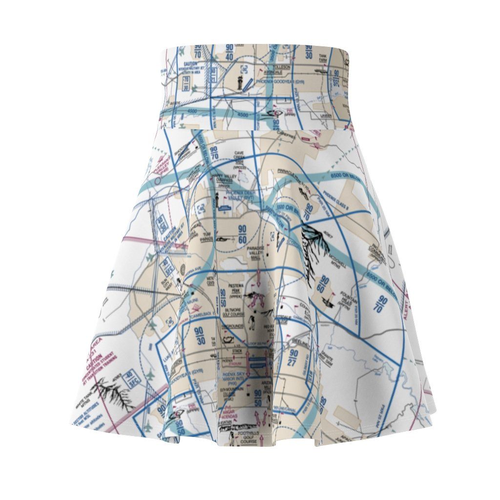 Phoenix Flyway Chart | Women's Skirt All Over Prints for women in aviation