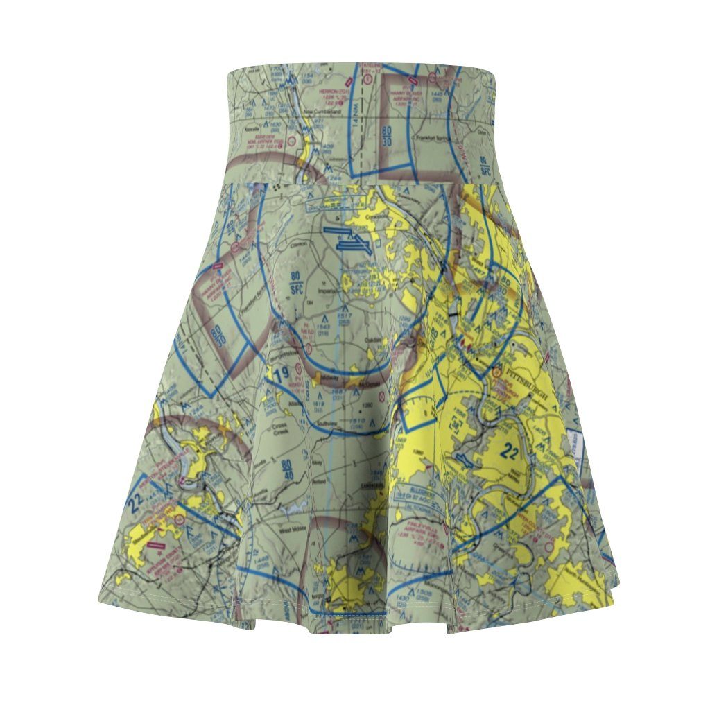 Pittsburgh Terminal Chart | Women's Skirt All Over Prints for women in aviation