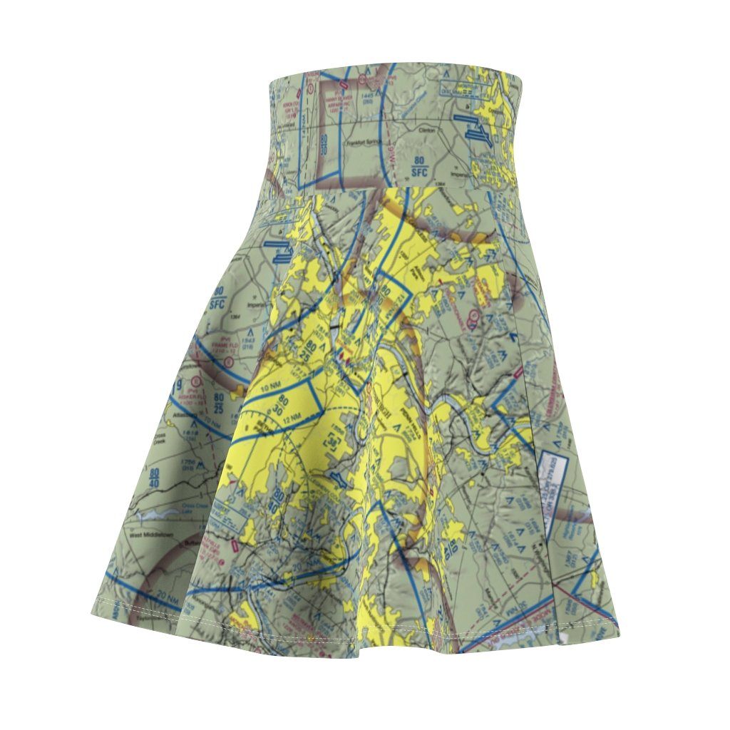 Pittsburgh Terminal Chart | Women's Skirt All Over Prints for women in aviation