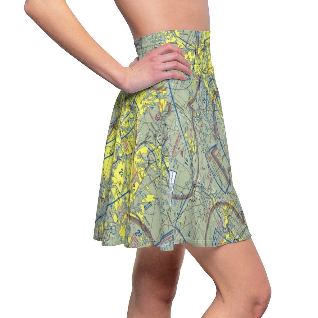 Pittsburgh Terminal Chart | Women's Skirt All Over Prints for women in aviation