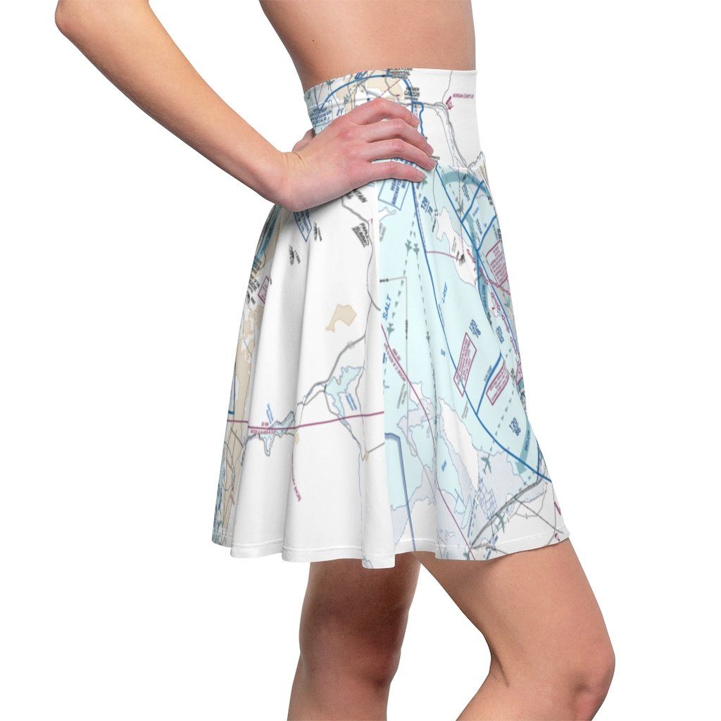 Salt Lake City Flyway Chart | Women's Skirt All Over Prints for women in aviation