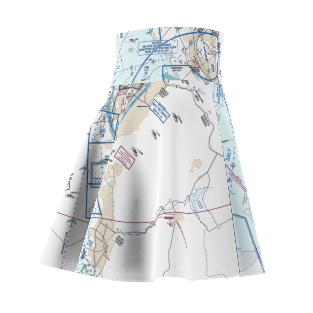 Salt Lake City Flyway Chart | Women's Skirt All Over Prints for women in aviation