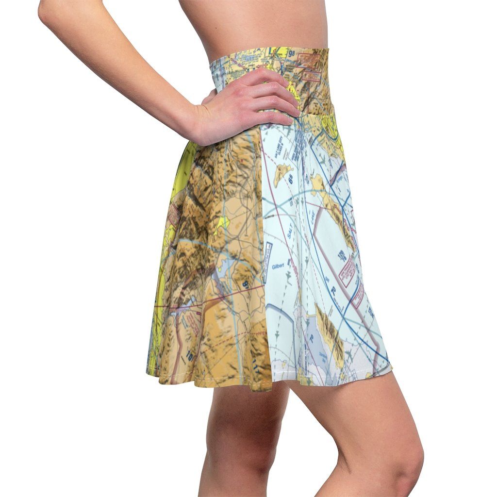 Salt Lake City Terminal Chart | Women's Skirt All Over Prints for women in aviation